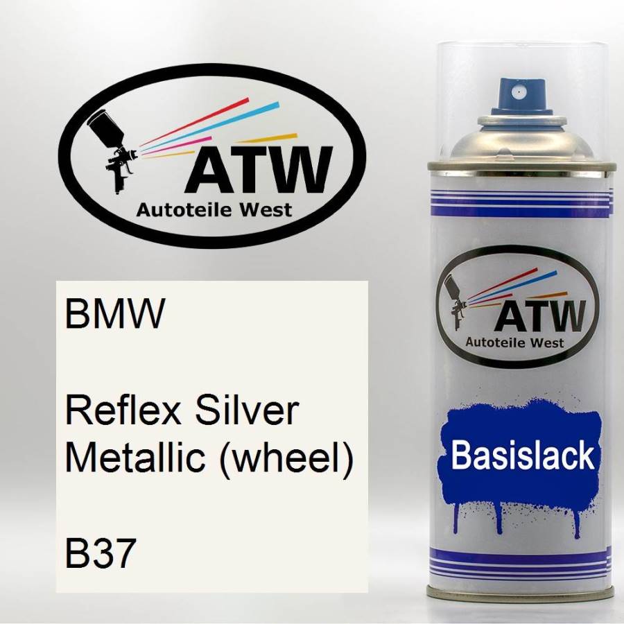 BMW, Reflex Silver Metallic (wheel), B37: 400ml Sprühdose, von ATW Autoteile West.